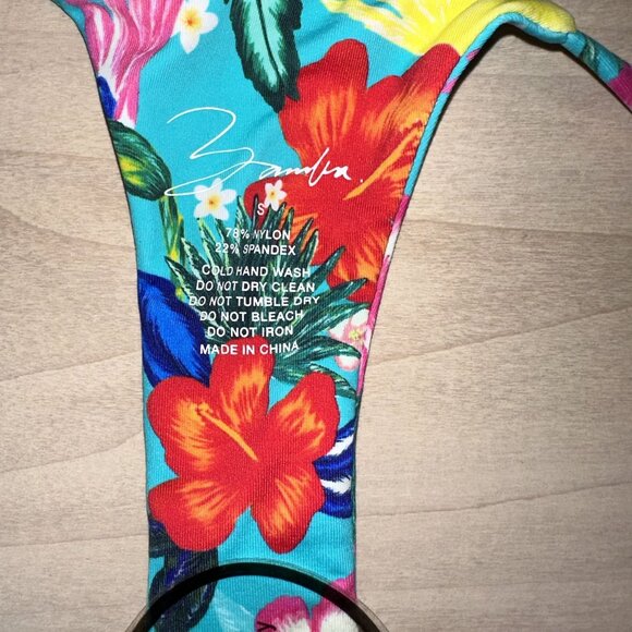 NWT Bamba Swim Bahama Bottoms in Retro Hibiscus Bikini Bottom Small - Picture 5 of 8